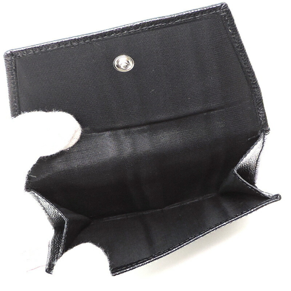 Celine W Women's/Men's Bifold Wallet Grain Leather Black - Picture 7 of 8